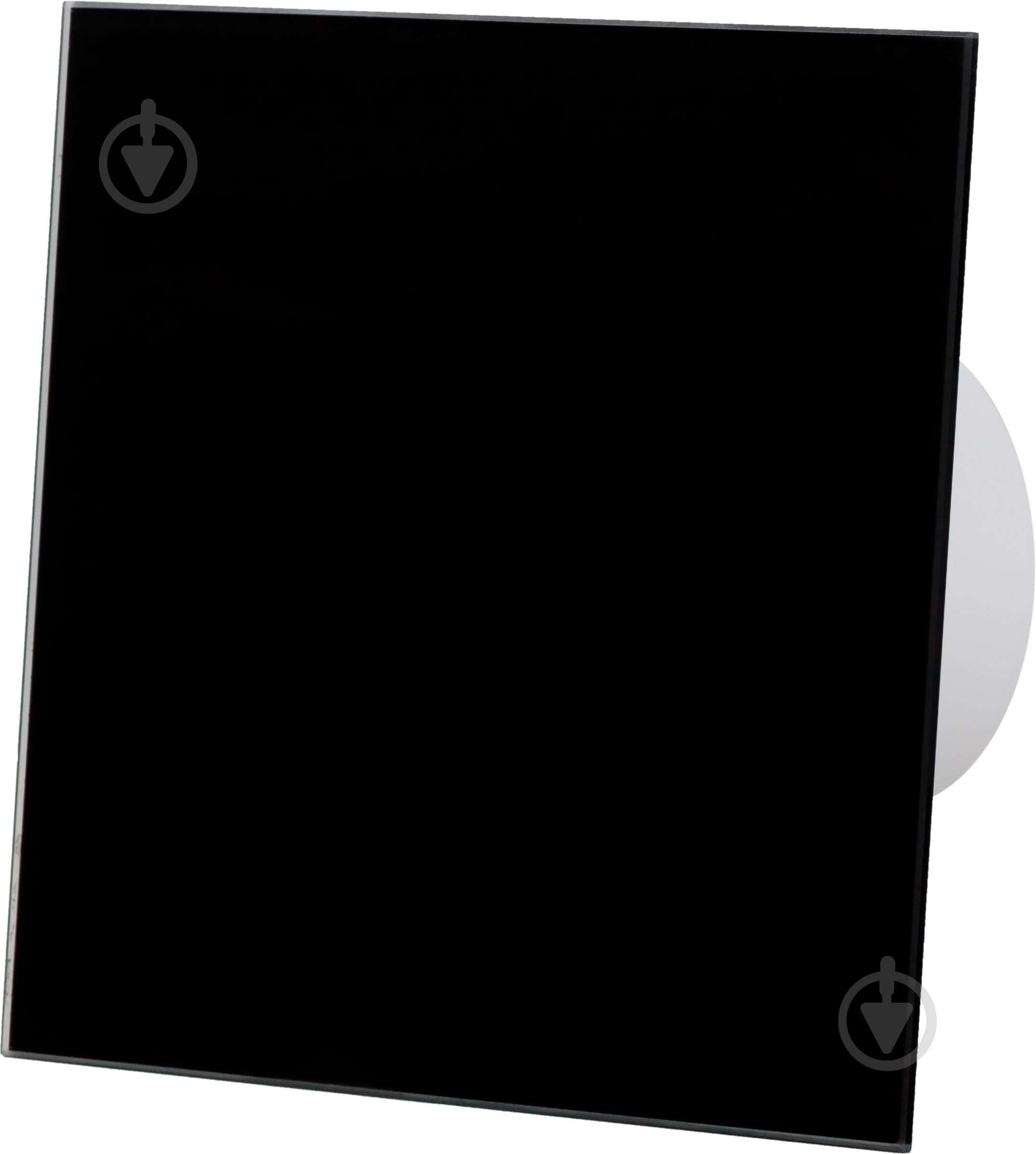 Декоративная панель AirRoxy для вытяжных вентиляторов и решетки BLACK Glass dRim 100/125 стекляная черная глянцевая 01-172 - фото 3