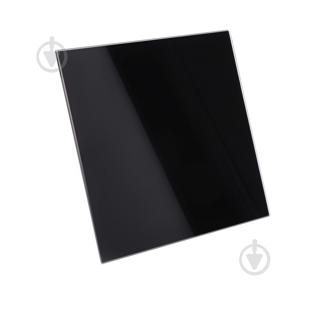 Декоративная панель AirRoxy для вытяжных вентиляторов и решетки BLACK Glass dRim 100/125 стекляная черная глянцевая 01-172 - фото 2