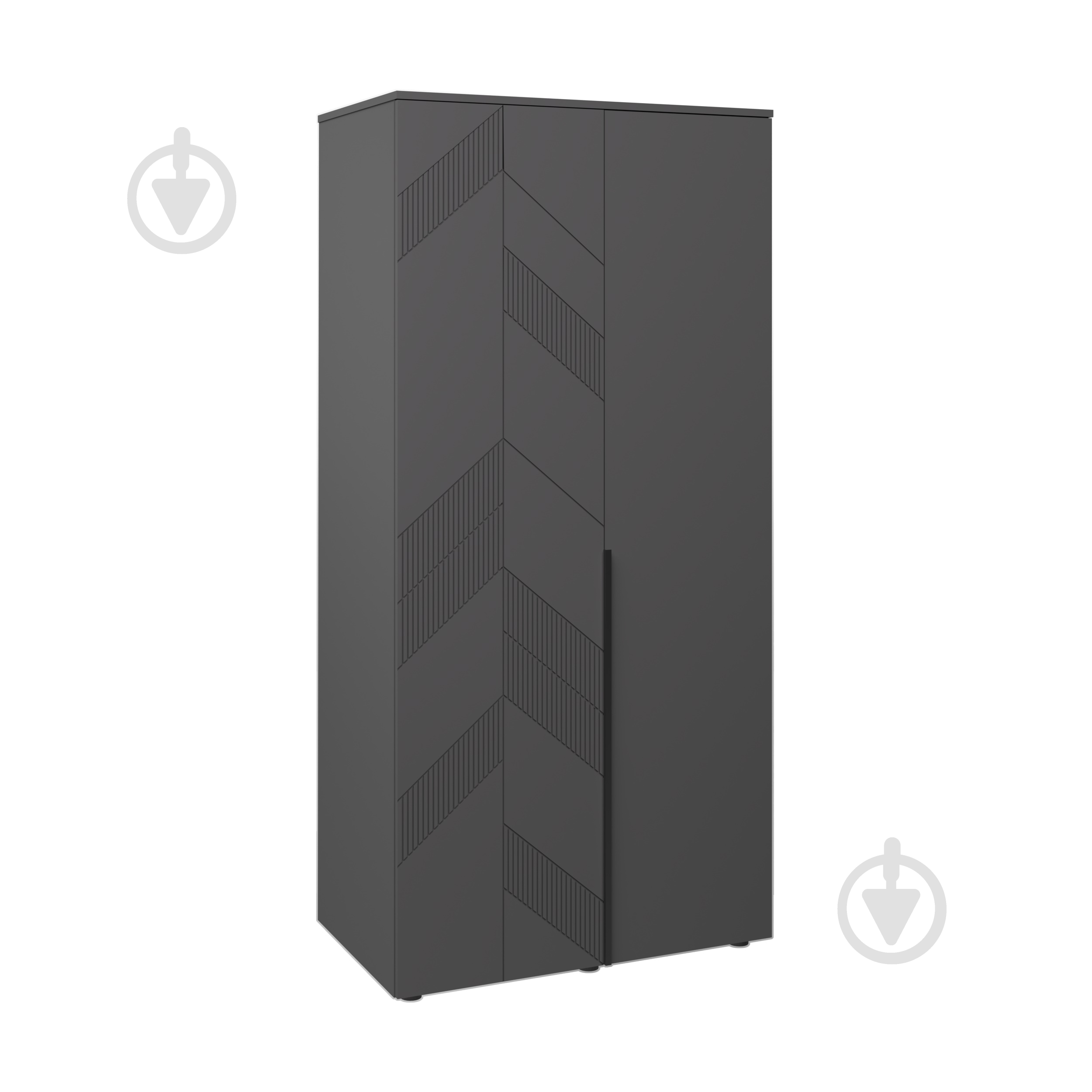 Шкаф Вісент Скай 2дв графит - фото 1 Шкаф Вісент Скай 2дв графит - фото 1