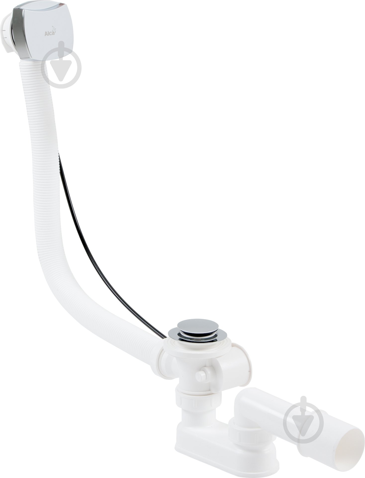 Сифон для ванни Alca Plast автомат комплект хромированный (пробка d48хd70) A51CR - фото 1