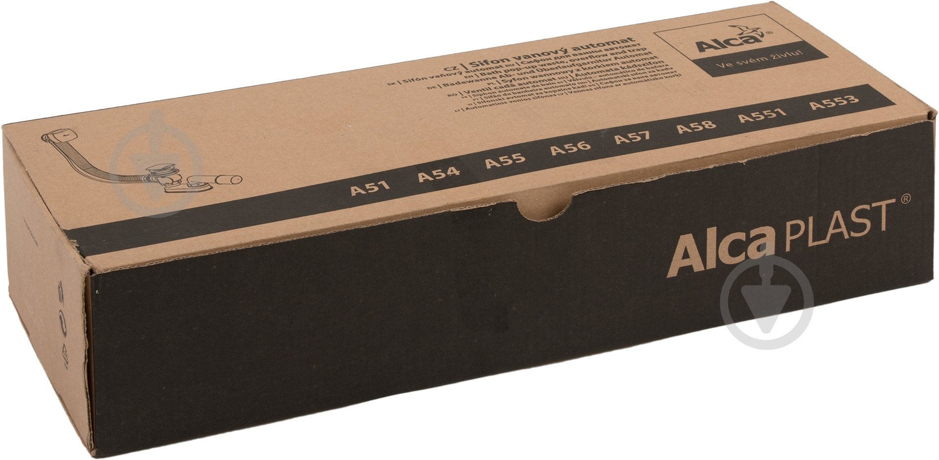 Сифон для ванни Alca Plast автомат комплект хромированный (пробка d48хd70) A51CR - фото 5