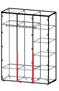 Шкаф Вісент Скай 3дв белая аляска - фото 2