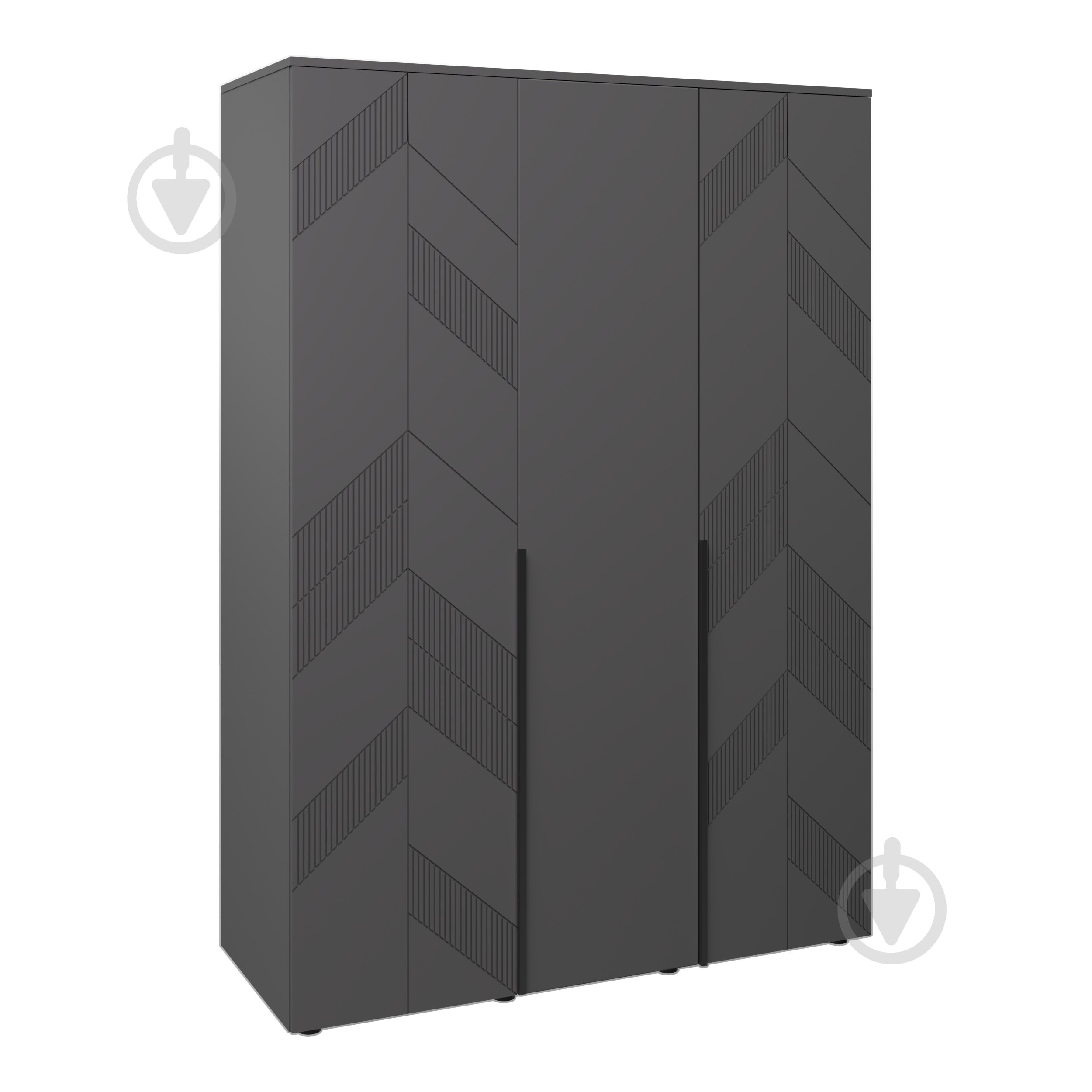 Шкаф Вісент Скай 3дв графит - фото 1