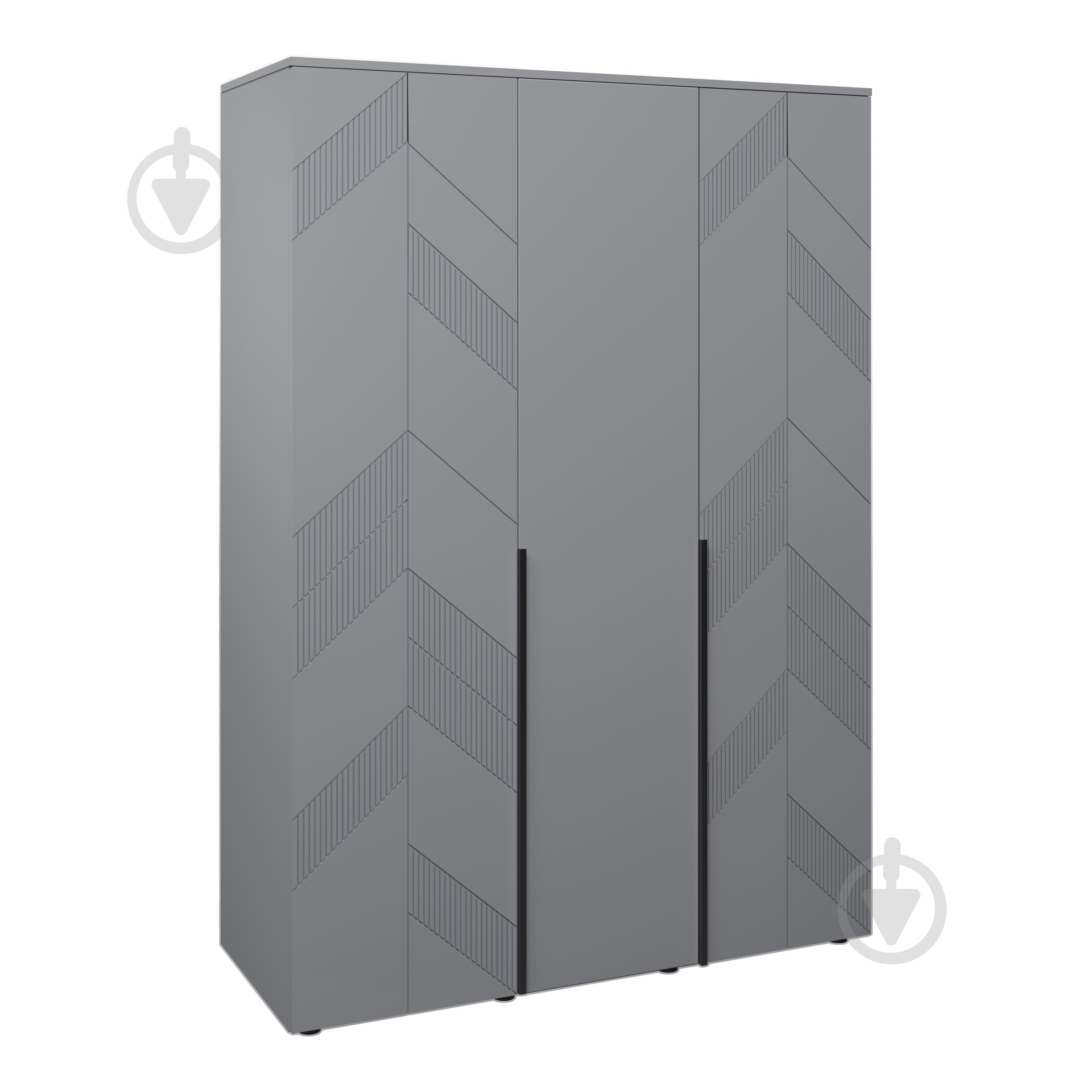 Шкаф Вісент Скай 3дв серый - фото 1