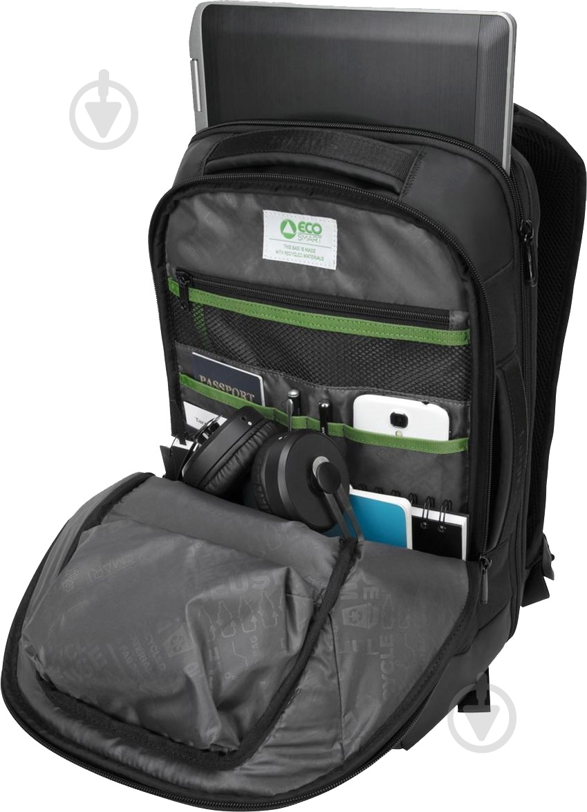 Рюкзак Targus Balance EcoSmart 14" black (TSB940EU) - фото 7 Рюкзак Targus Balance EcoSmart 14" black (TSB940EU) - фото 7