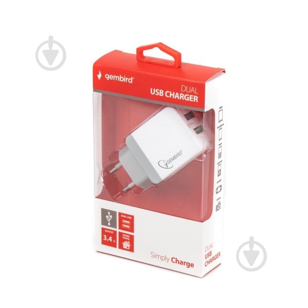 Сетевое зарядное устройство Gembird MP3A-UC-AC10 - фото 2 Сетевое зарядное устройство Gembird MP3A-UC-AC10 - фото 2