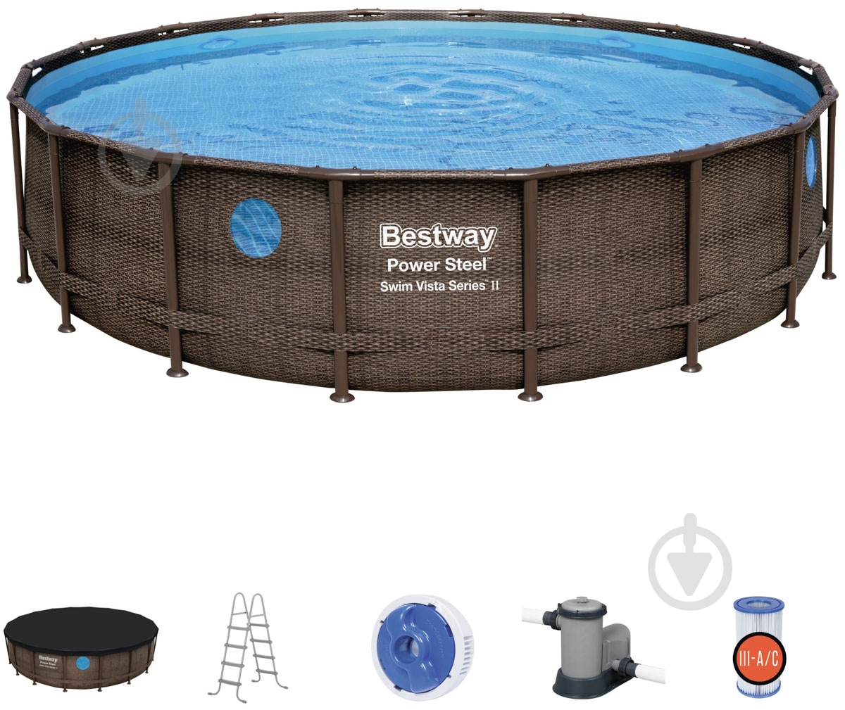 Бассейн каркасный Bestway 549x122 см (56977) - фото 6