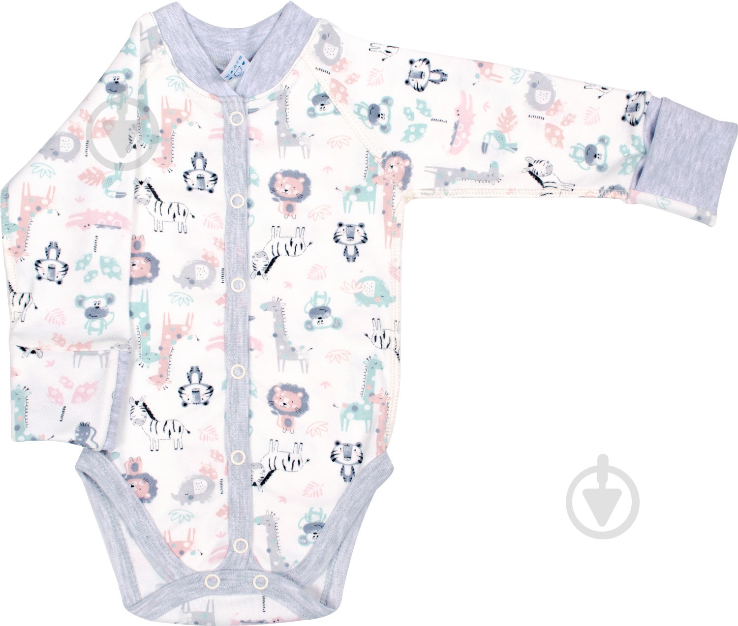 Боди унисекс Baby Veres Crazy Zoo р.62 молочный с рисунком - фото 1