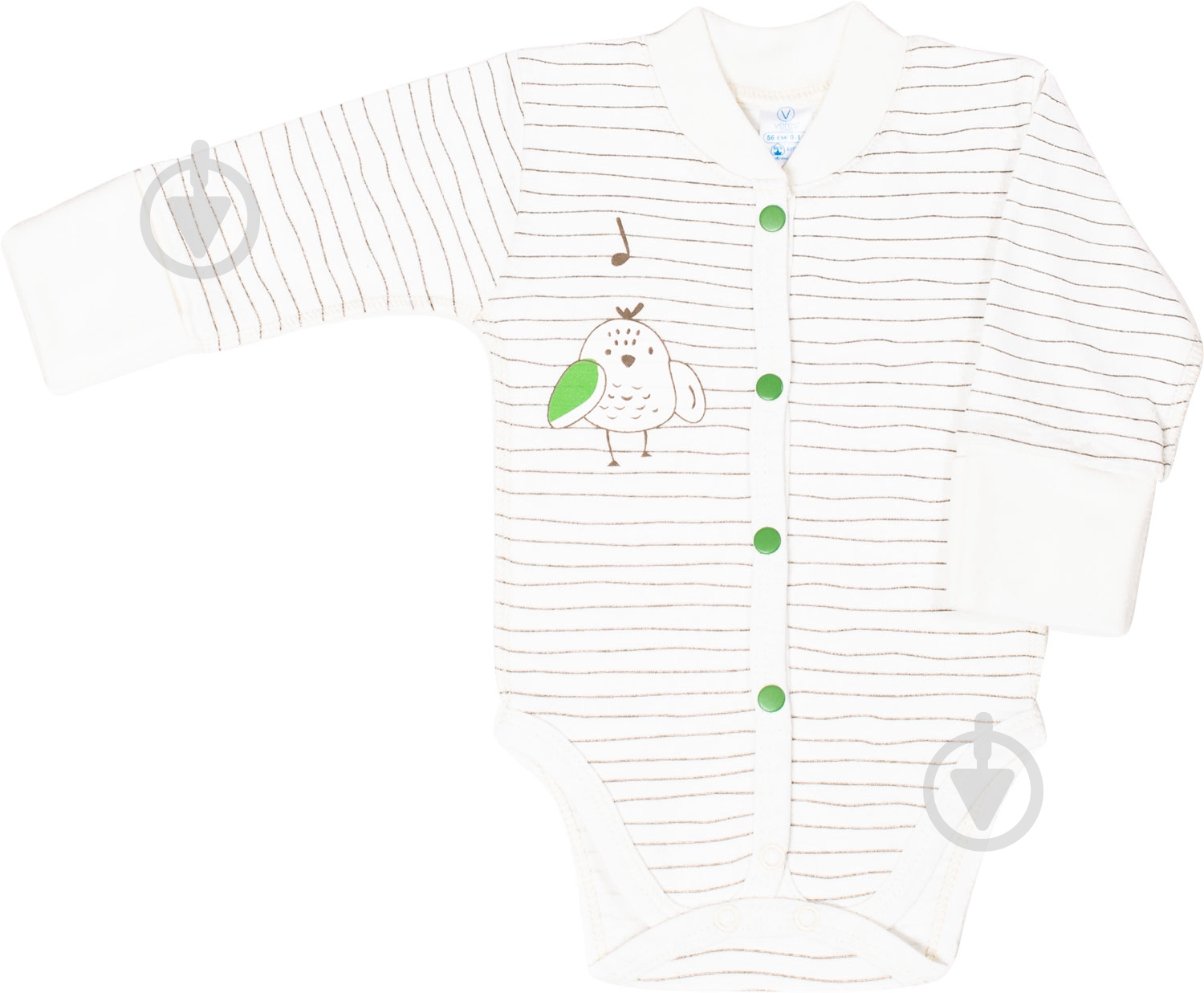 Боди унисекс Baby Veres Funy sparrows р.62 молочный с рисунком - фото 1 Боди унисекс Baby Veres Funy sparrows р.62 молочный с рисунком - фото 1