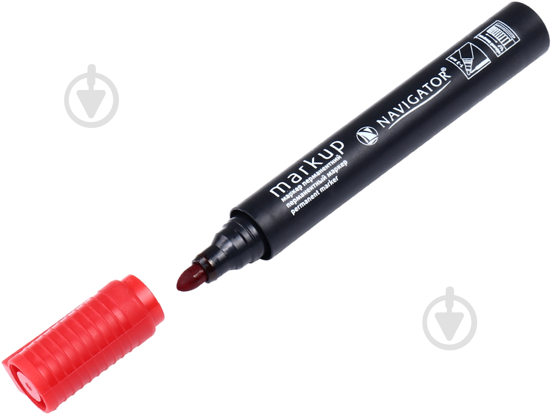 Маркер перманентный Navigator Markup 1-3 мм 73904-NV красный - фото 1