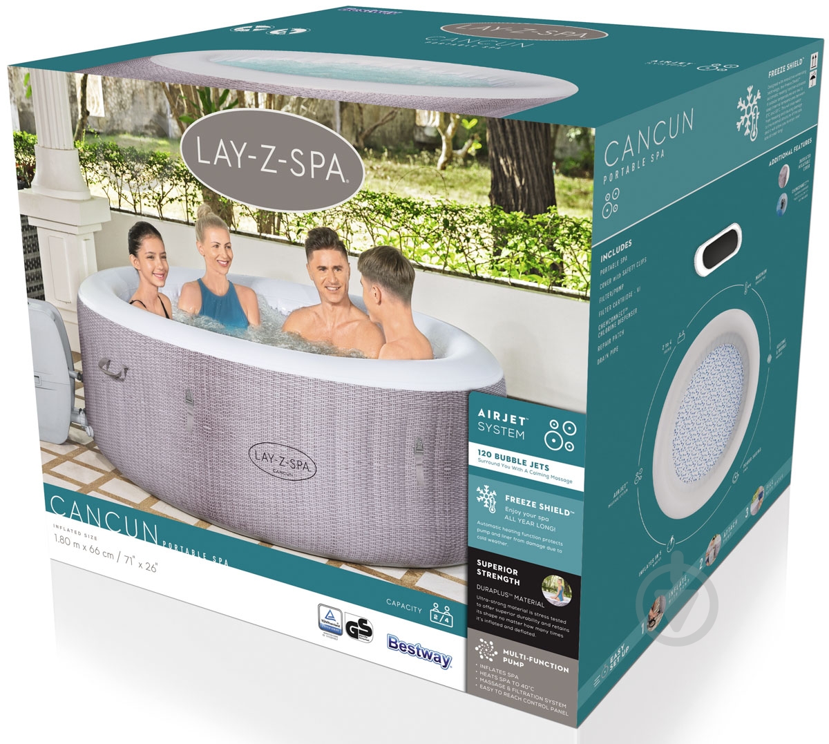 Спа-бассейн Bestway Канкун 180х66 см - фото 9