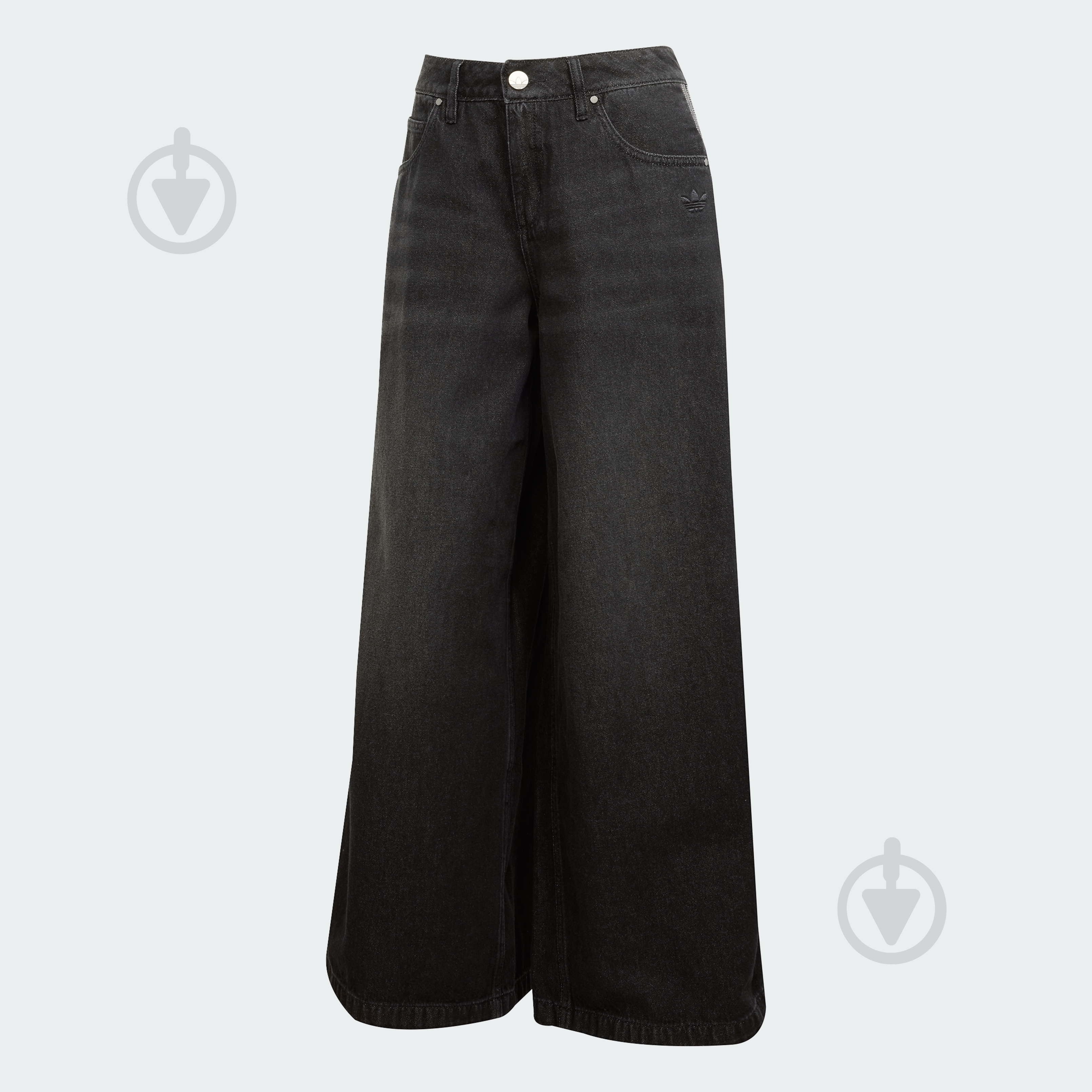 Джинсы Adidas DENIM WIDE PANT JV7453 р.28 черный - фото 6