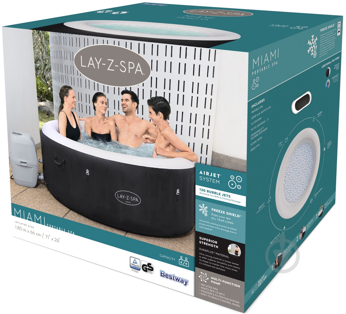Спа-бассейн Bestway Майами 180 х66 см - фото 9