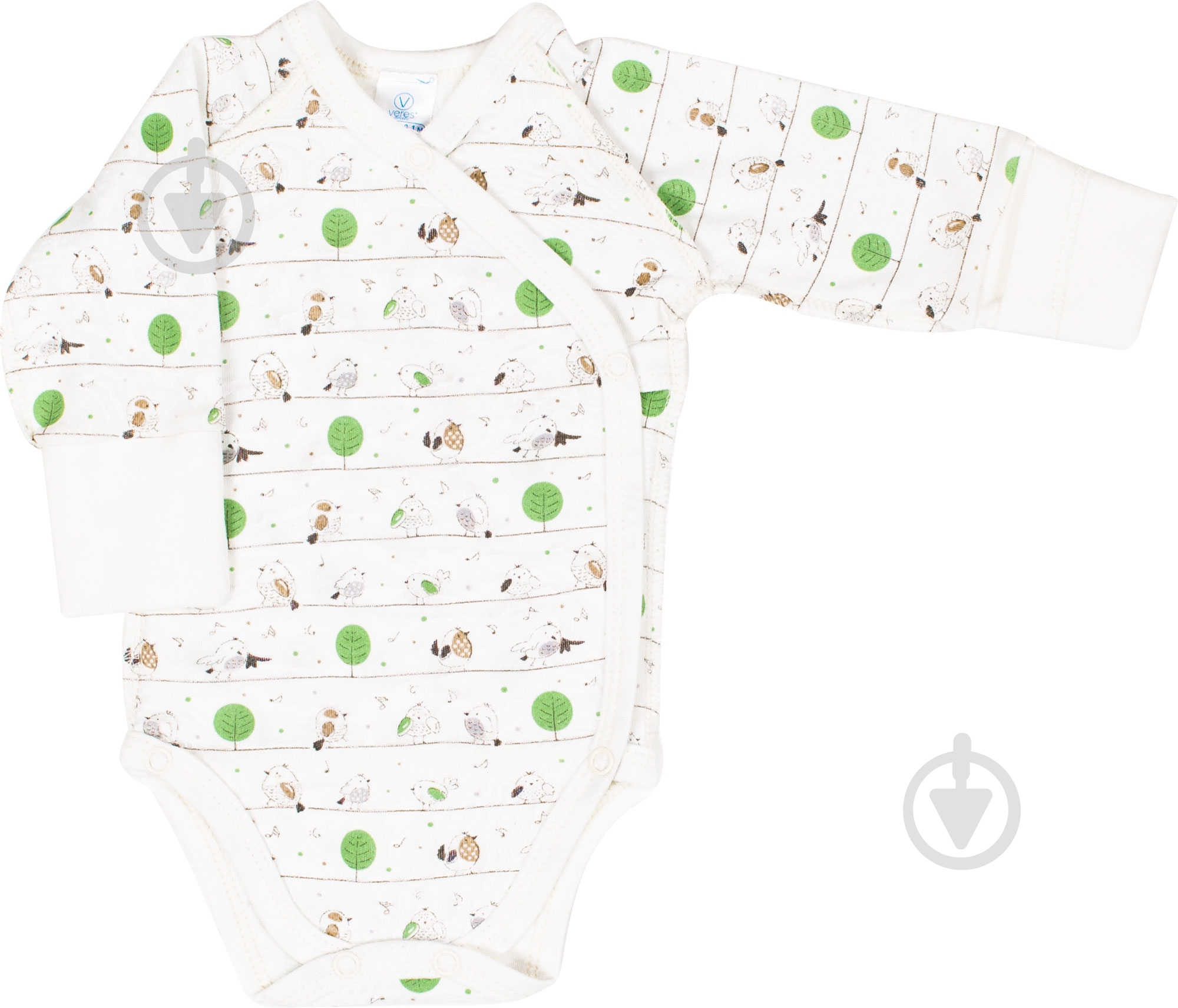 Боди унисекс Baby Veres Funy sparrows р.50 молочный с рисунком - фото 1 Боди унисекс Baby Veres Funy sparrows р.50 молочный с рисунком - фото 1