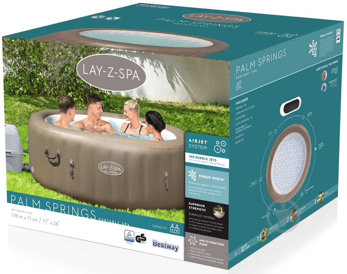 Спа-бассейн Bestway Палм Спрингз 196х71 см - фото 7