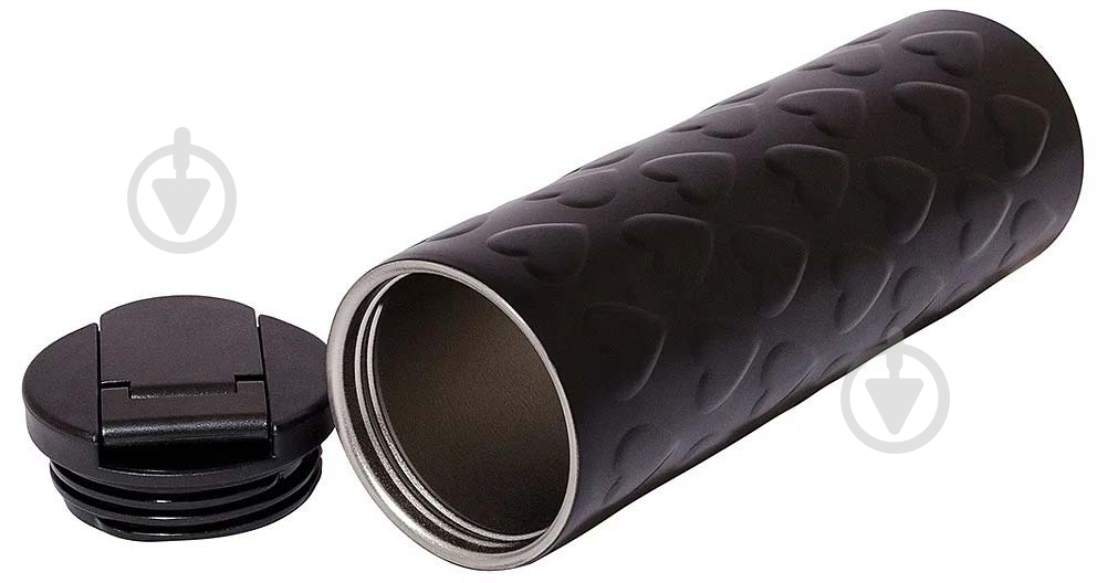 Термочашка YES Black Heart 420 мл 707335 - фото 4