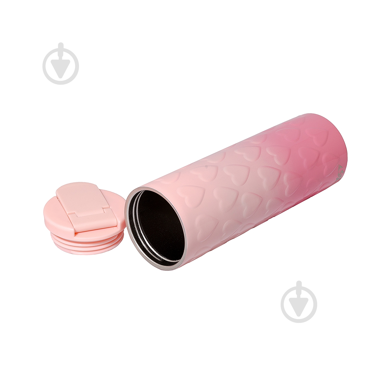 Термочашка YES Pink Heart 420 мл 707336 - фото 2