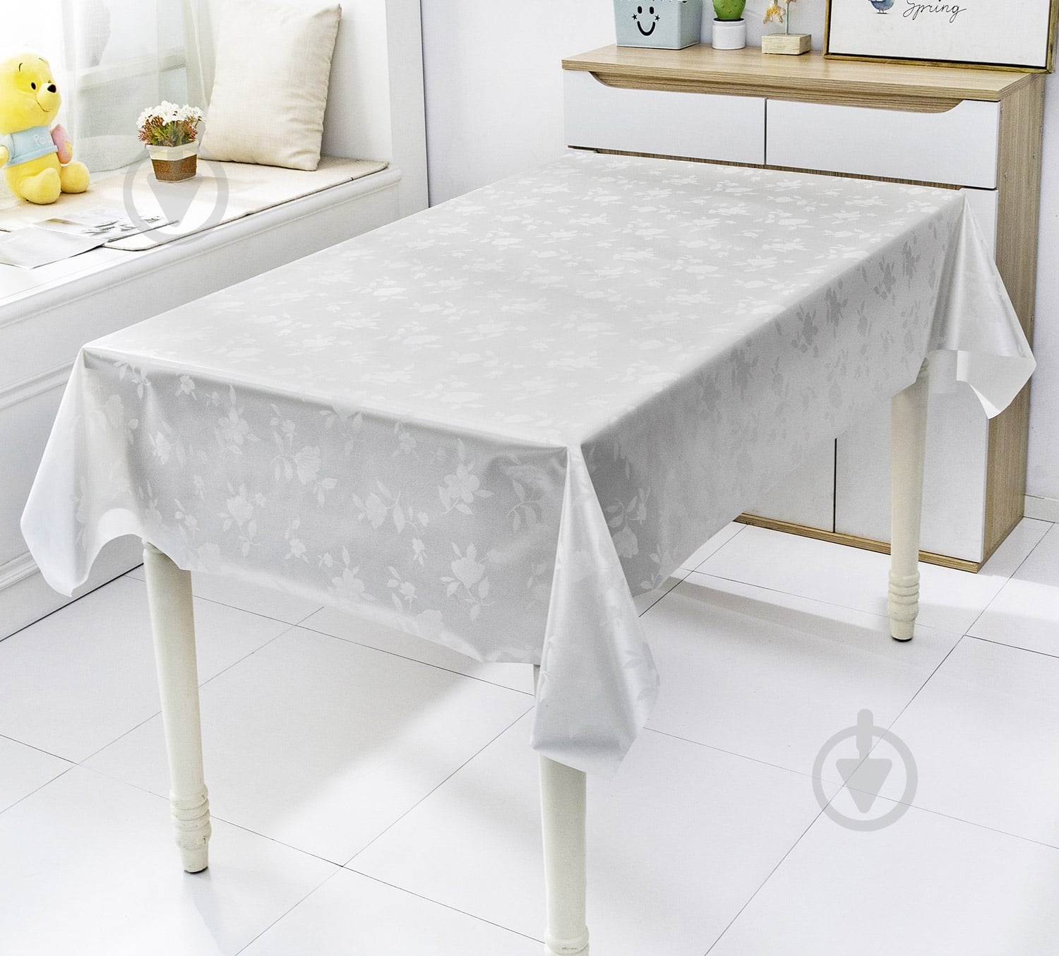 Клейонка на стіл UP! (Underprice) BL006 1,4х1,4 м  білий BL006 - фото 3