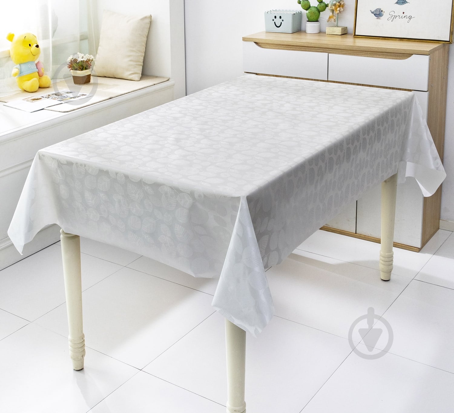 Клеенка на стол UP! (Underprice) BL009 1,4х1,4 м  белый BL009 - фото 3