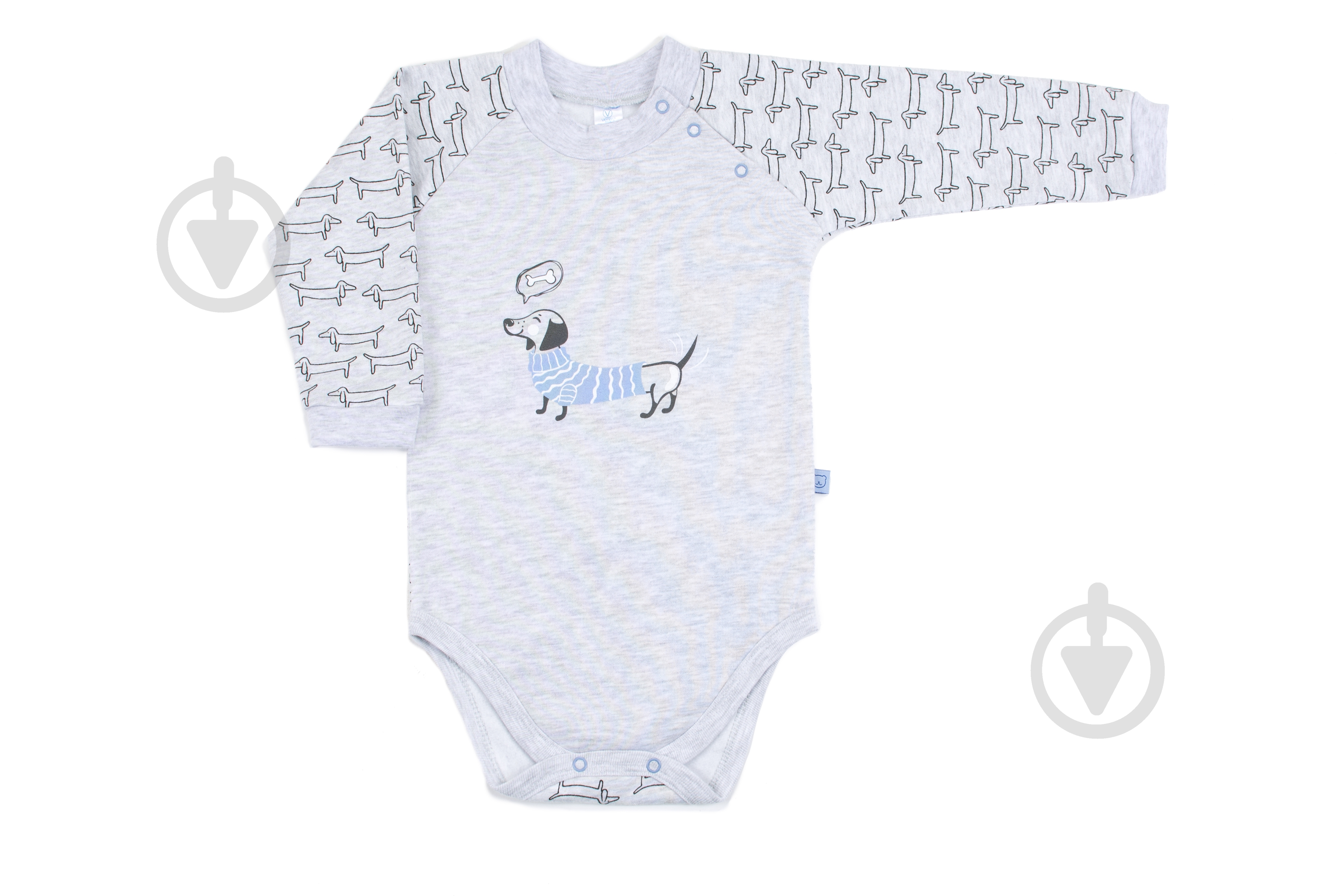 Боди унисекс Baby Veres Taksa р.86 серый с рисунком - фото 1 Боди унисекс Baby Veres Taksa р.86 серый с рисунком - фото 1