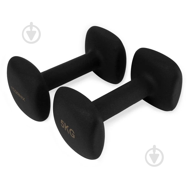 Гантели Cornix Square 2 x 5 кг XR-0410 черный - фото 3