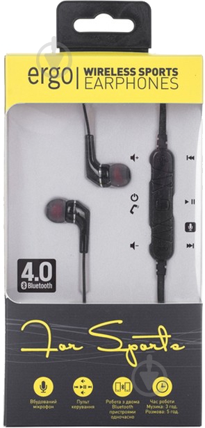 Гарнитура Ergo BT-800 (BT-800BK) black - фото 2