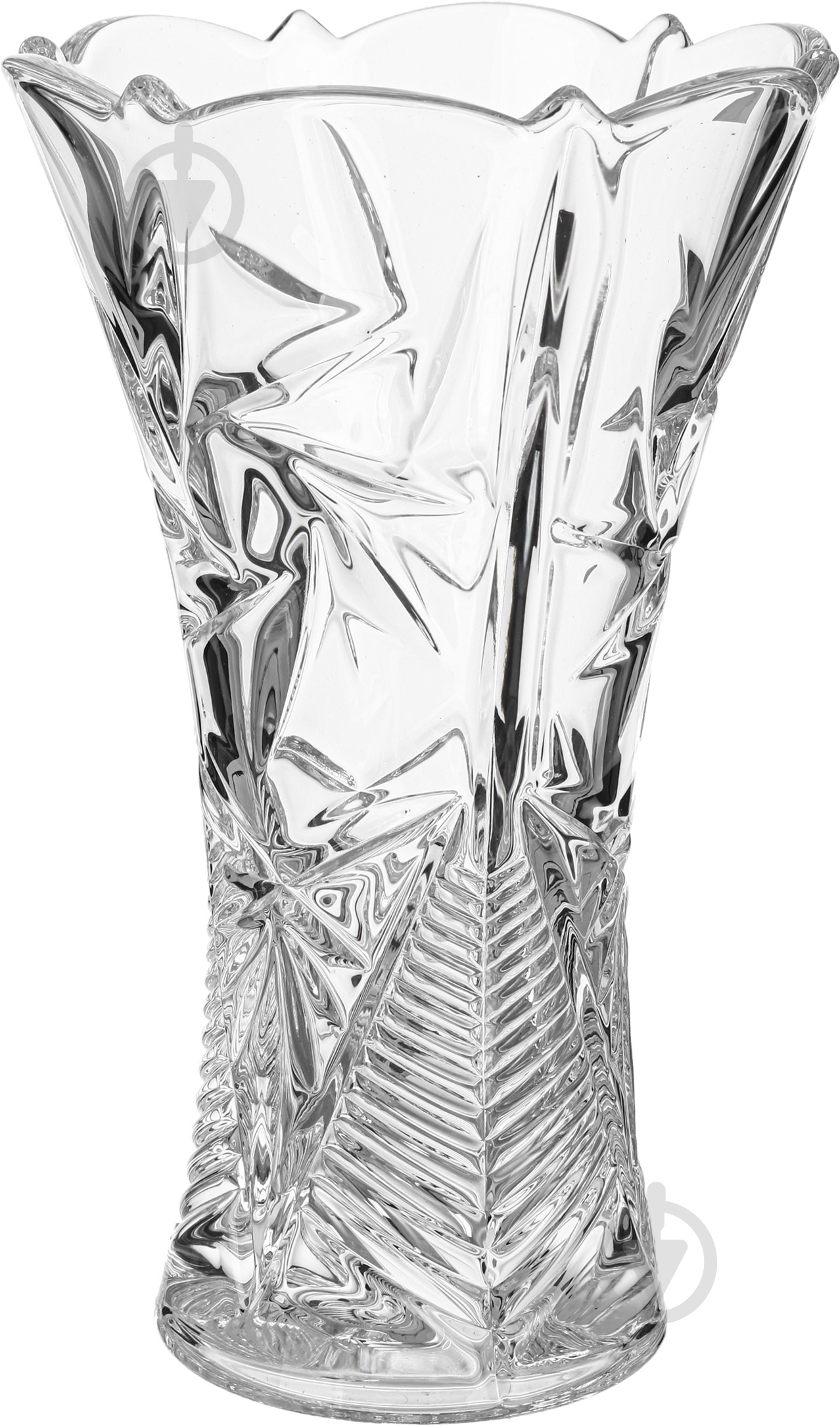 Ваза стеклянная Bohemia Pinwheel 25 см 25 см прозрачная PINWHEEL 89001/0/99030/250 vas - фото 1