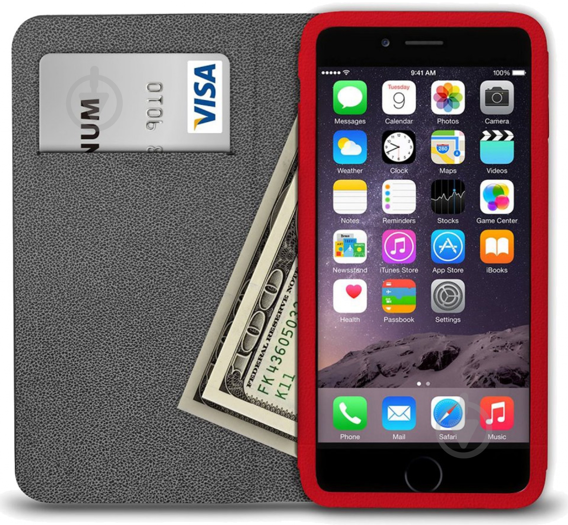 Чехол-книжка Ozaki O!coat Aim OC564RD для Apple iPhone 6Apple iPhone 6S - фото 3