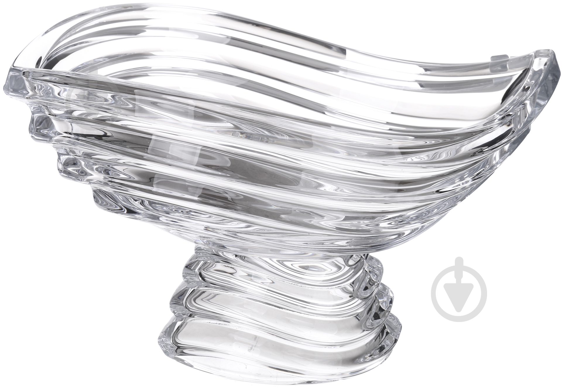 Ваза стеклянная Bohemia Wave 30,5 см 220 см прозрачная WAVE 6KF43/1/99U29/305 footed - фото 1