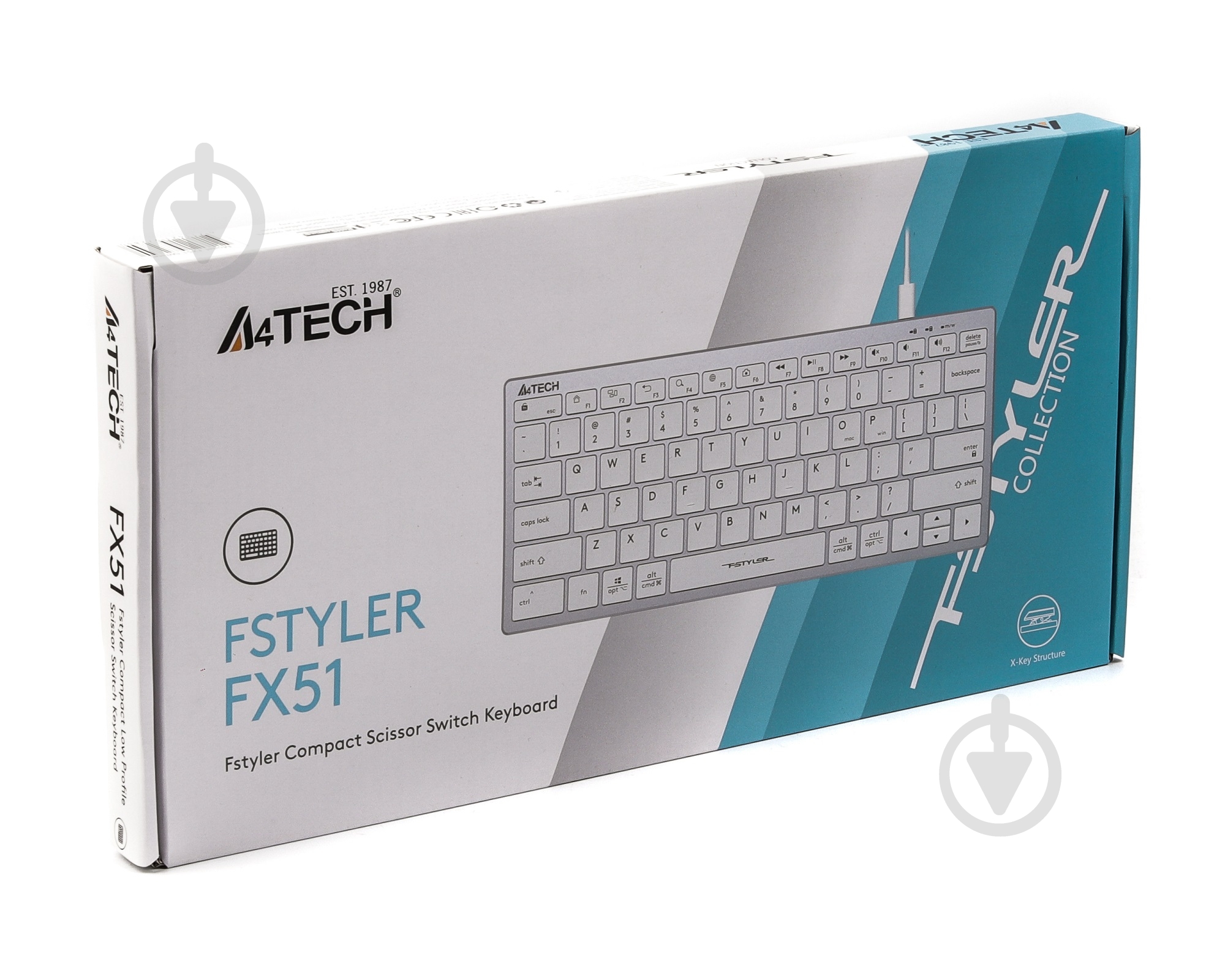 Клавиатура A4Tech (FX51 USB (White)) с ножничный механизмом Fstyler - фото 5 Клавиатура A4Tech (FX51 USB (White)) с ножничный механизмом Fstyler - фото 5