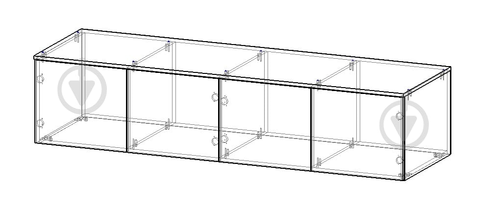 Дополнительный сегмент Вісент Антресоль к шкафу 4дв 450х2000х600 мм графит - фото 2