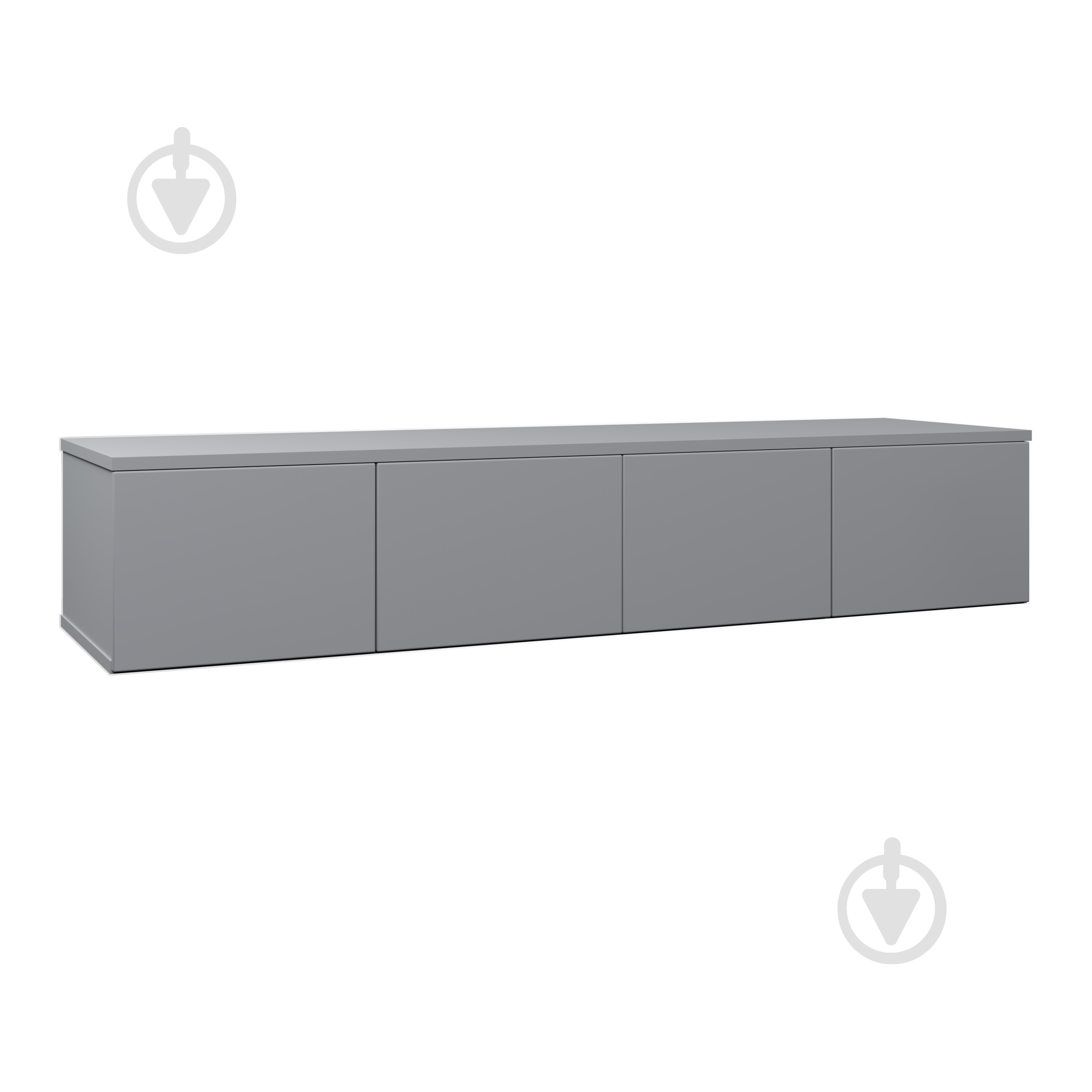 Дополнительный сегмент Вісент Антресоль к шкафу 4дв 450х2000х600 мм серый - фото 1 Дополнительный сегмент Вісент Антресоль к шкафу 4дв 450х2000х600 мм серый - фото 1