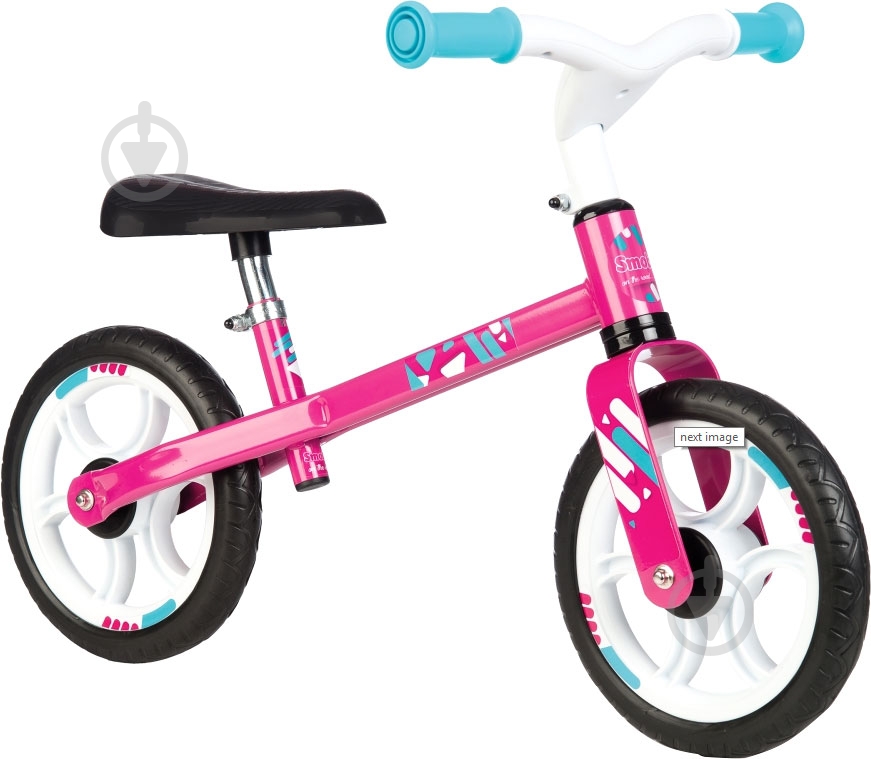 Беговел Smoby Молния розовый 770205 - фото 1