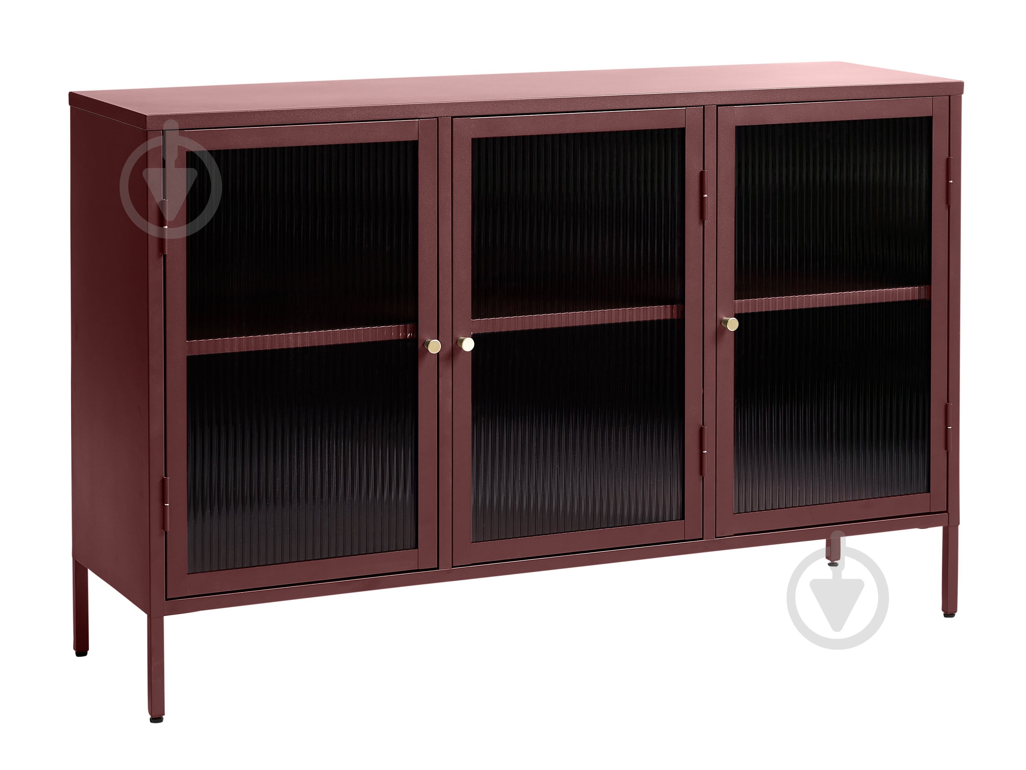Вітрина Unique Furniture BRONCO 2д 850х1320х400 мм винно-червоний / 44580300 - фото 3