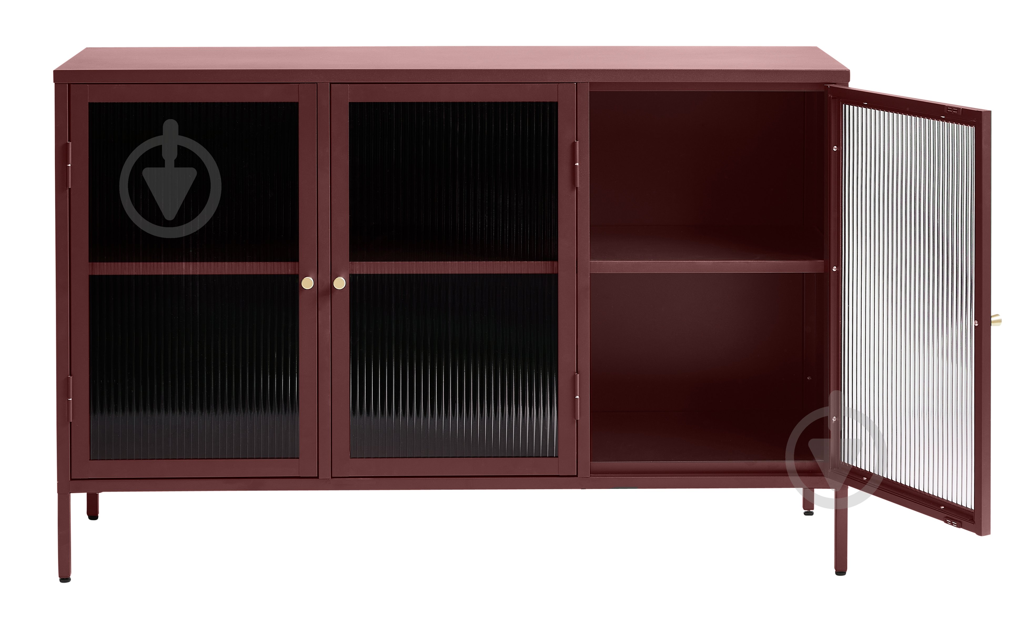 Вітрина Unique Furniture BRONCO 2д 850х1320х400 мм винно-червоний / 44580300 - фото 4