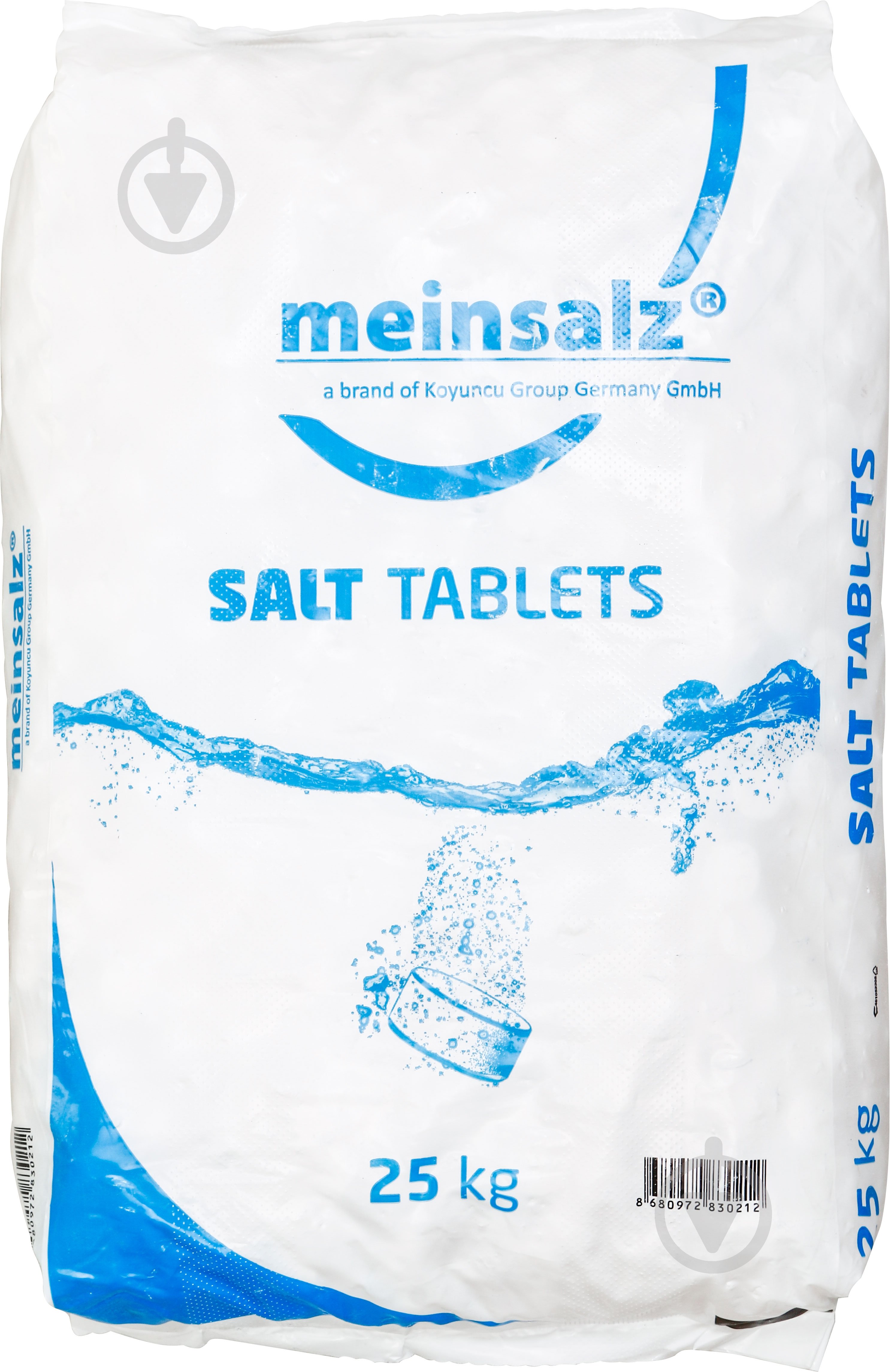 Сіль таблетована MEINSALZ (NaCl 99,5%) 25 кг - фото 1