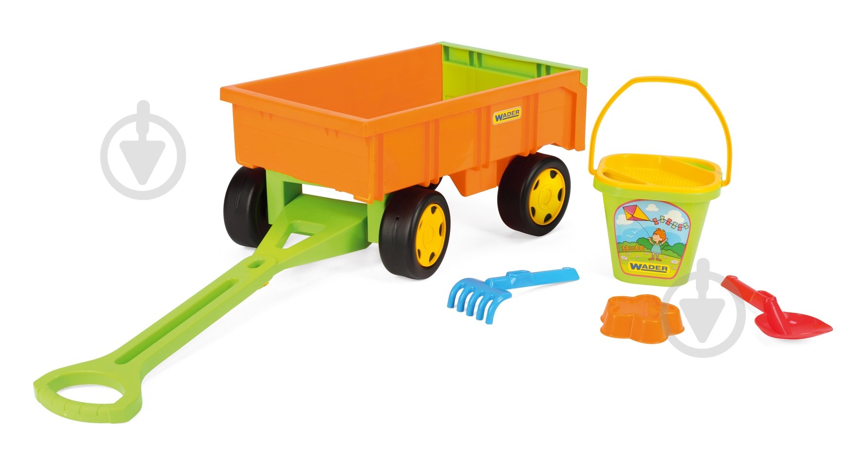 Ігровий набір Wader Причеп із набором для піску 10952 - фото 1