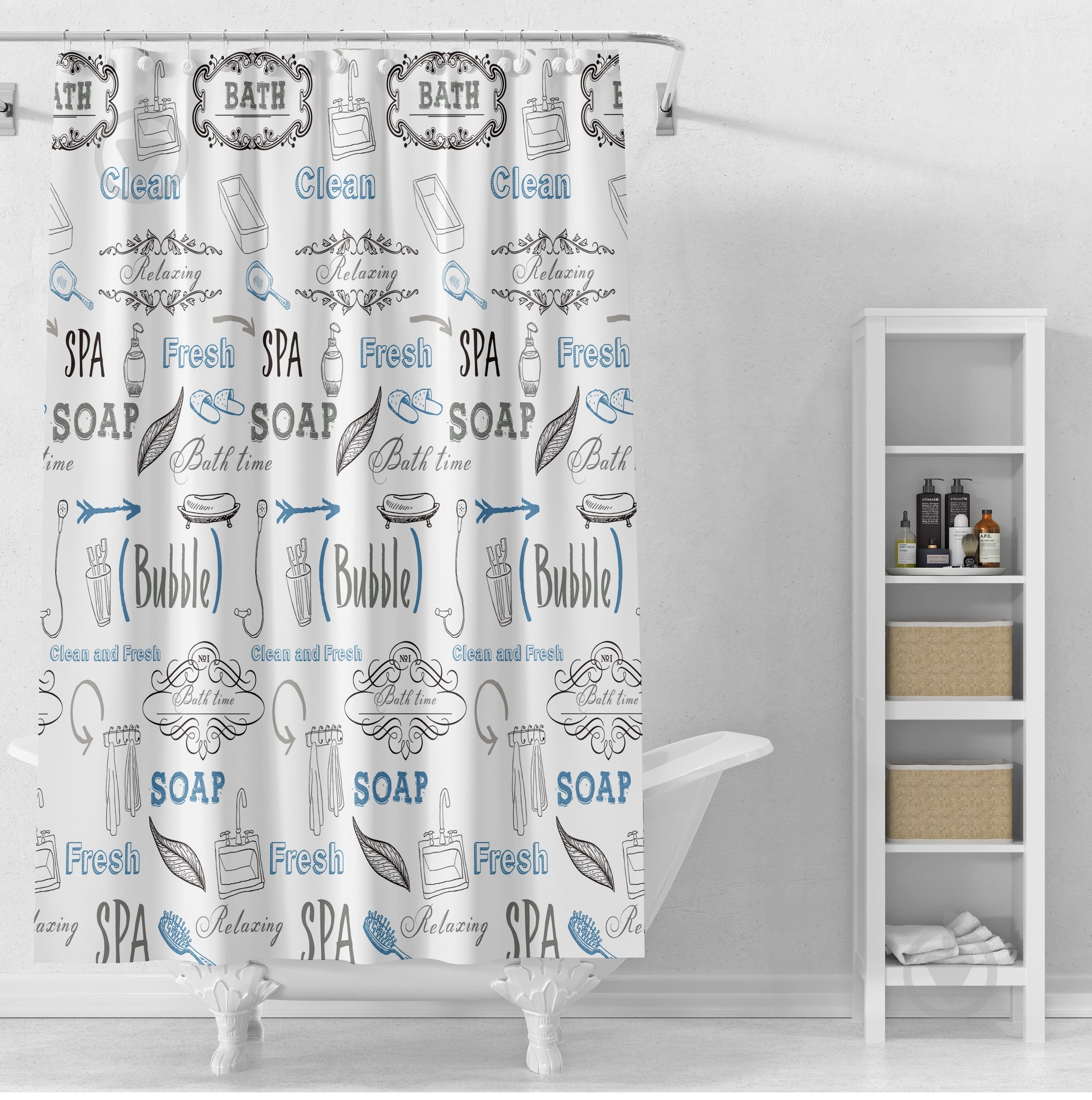 Шторка для ванны Rapal Bath time 180х180 см - фото 1