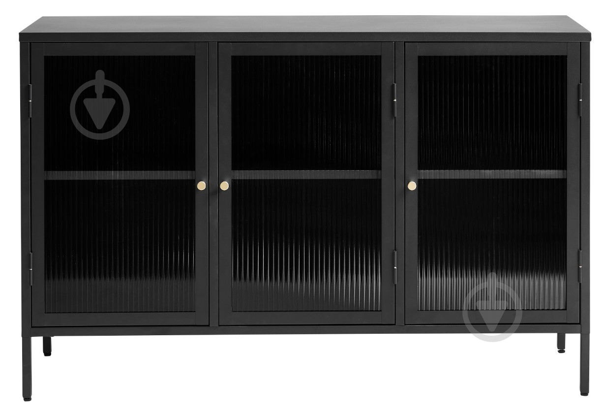 Вітрина Unique Furniture BRONCO 2д 850х1320х400 мм чорний / золотий / 44580600 - фото 1 Вітрина Unique Furniture BRONCO 2д 850х1320х400 мм чорний / золотий / 44580600 - фото 1