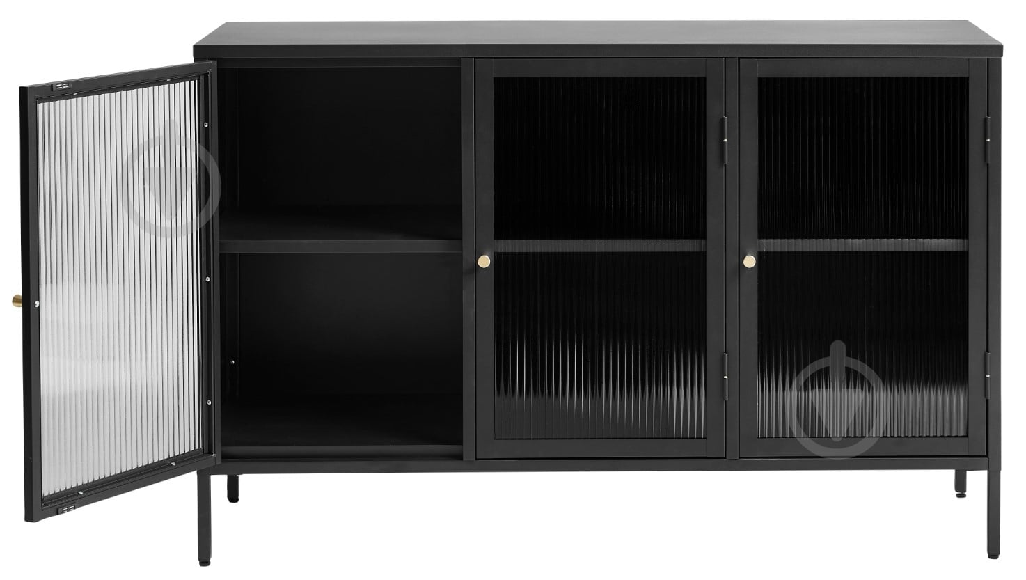 Вітрина Unique Furniture BRONCO 2д 850х1320х400 мм чорний / золотий / 44580600 - фото 2 Вітрина Unique Furniture BRONCO 2д 850х1320х400 мм чорний / золотий / 44580600 - фото 2