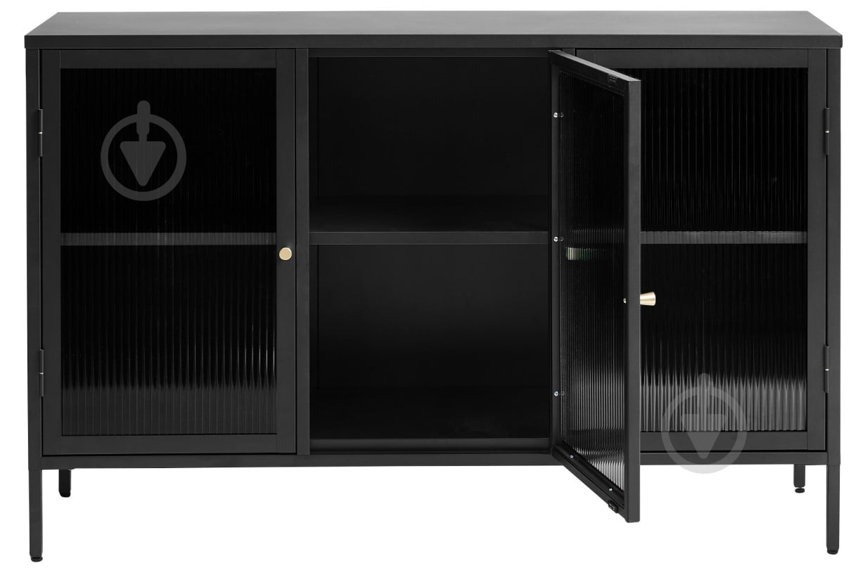 Вітрина Unique Furniture BRONCO 2д 850х1320х400 мм чорний / золотий / 44580600 - фото 3 Вітрина Unique Furniture BRONCO 2д 850х1320х400 мм чорний / золотий / 44580600 - фото 3