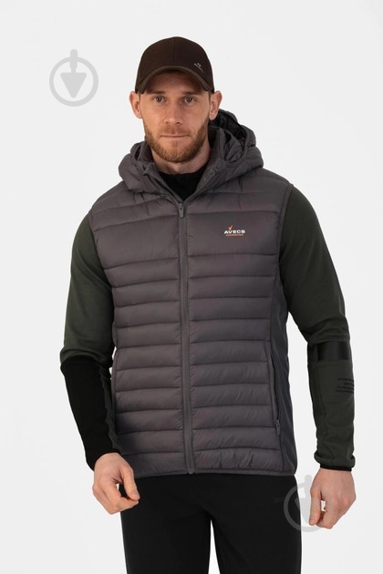 Жилет Avecs 13224 р.2XL серый - фото 1 Жилет Avecs 13224 р.2XL серый - фото 1