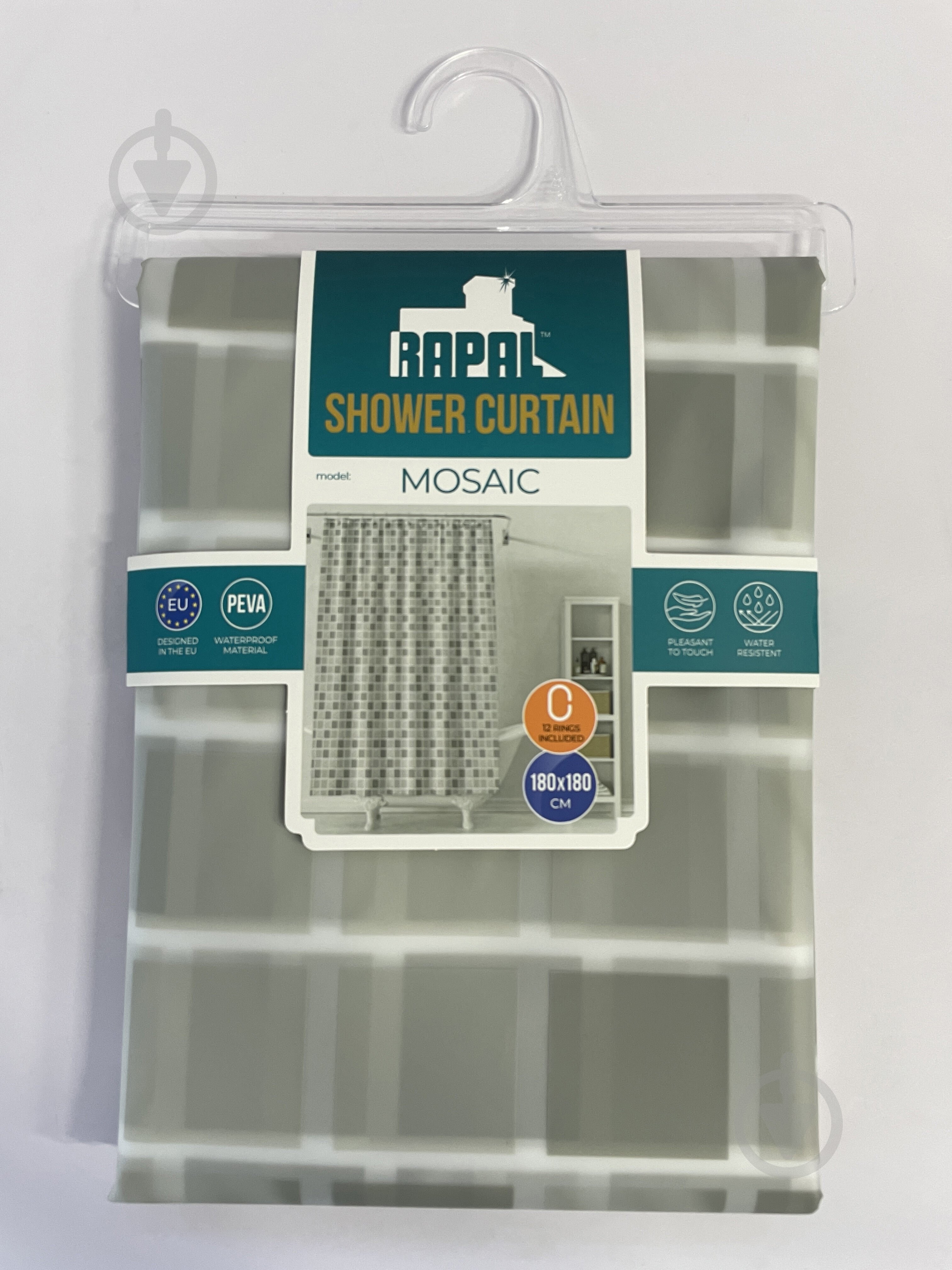 Шторка для ванни Rapal Mosaic 180х180 см - фото 2 Шторка для ванни Rapal Mosaic 180х180 см - фото 2