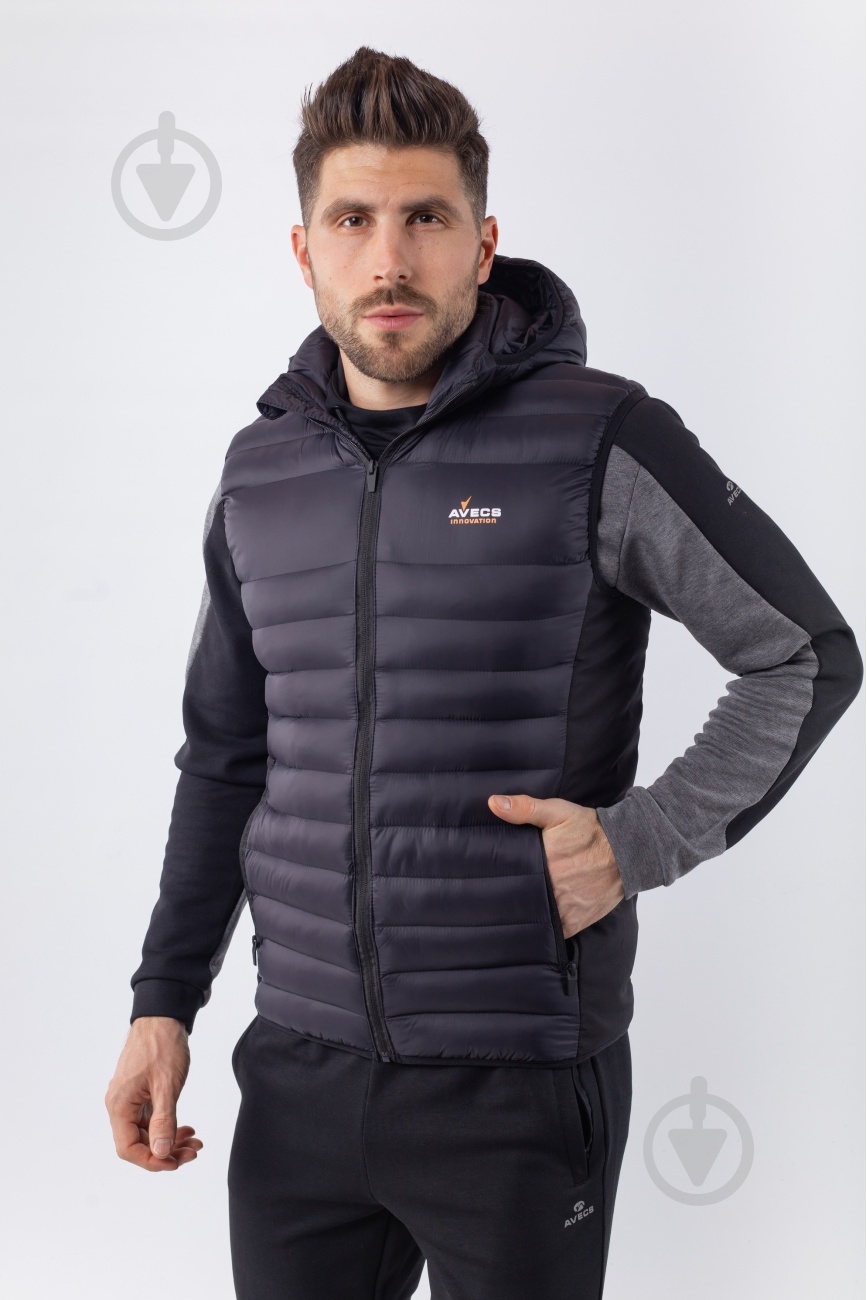 Жилет Avecs AV-50195/1 р.2XL чорний - фото 1 Жилет Avecs AV-50195/1 р.2XL чорний - фото 1