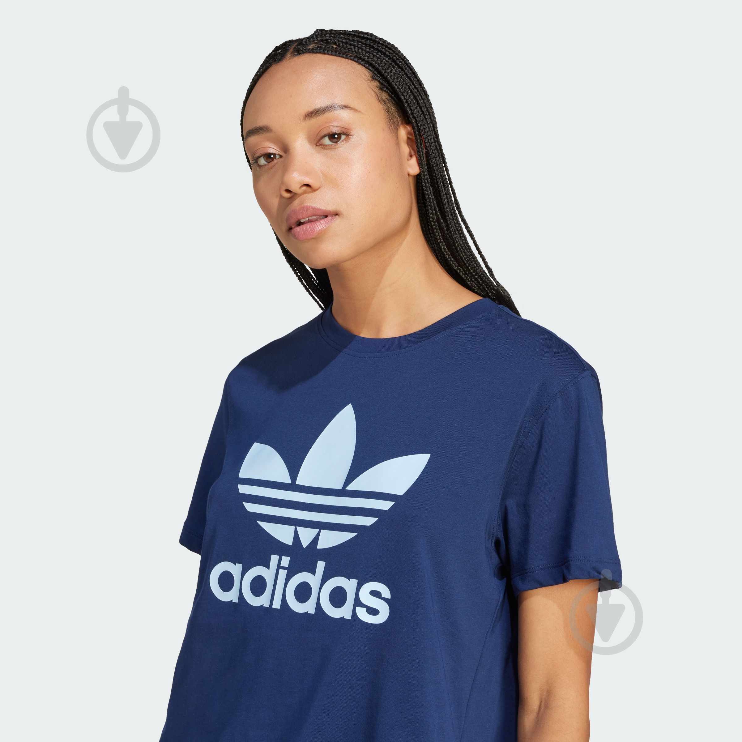Футболка Adidas TRFL TEE BOXY JD3144 р.S синий - фото 3
