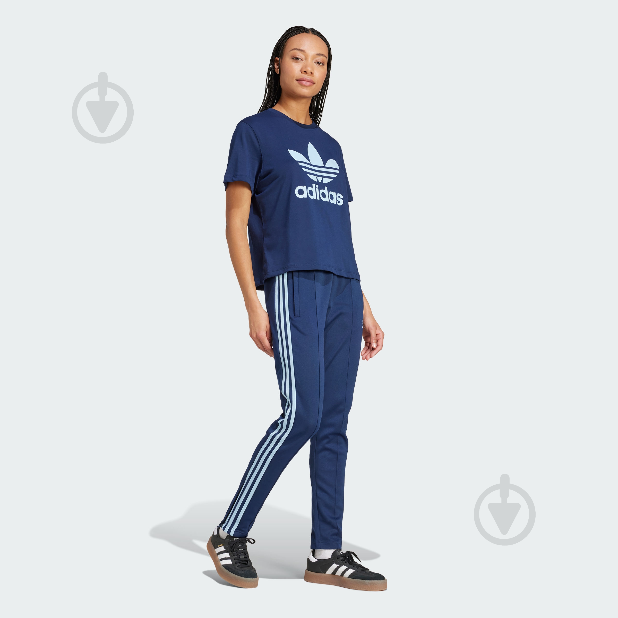 Футболка Adidas TRFL TEE BOXY JD3144 р.S синий - фото 5