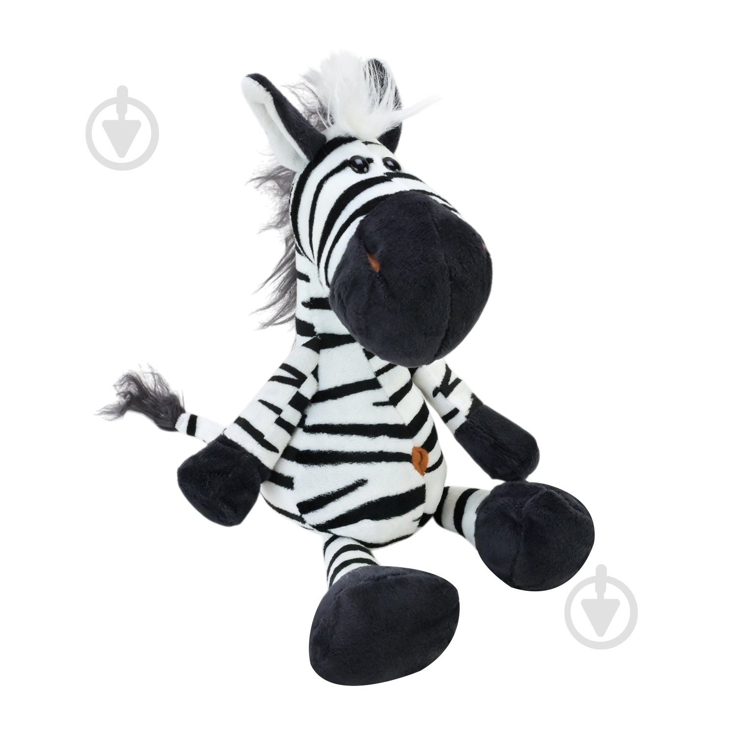 Мягкая игрушка Shantou Зебра 22 см белый с черным E8207 - фото 4
