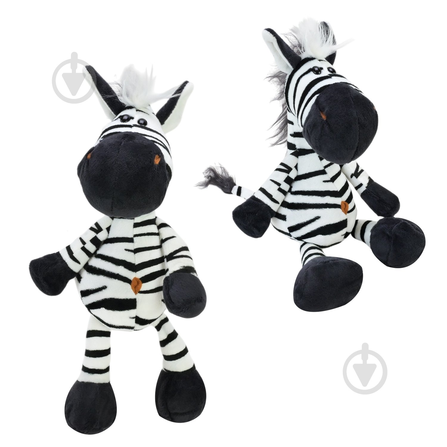 Мягкая игрушка Shantou Зебра 22 см белый с черным E8207 - фото 1