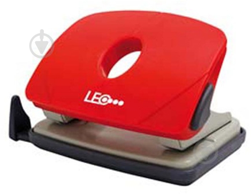 Дырокол L1423-06 красный LEO - фото 1