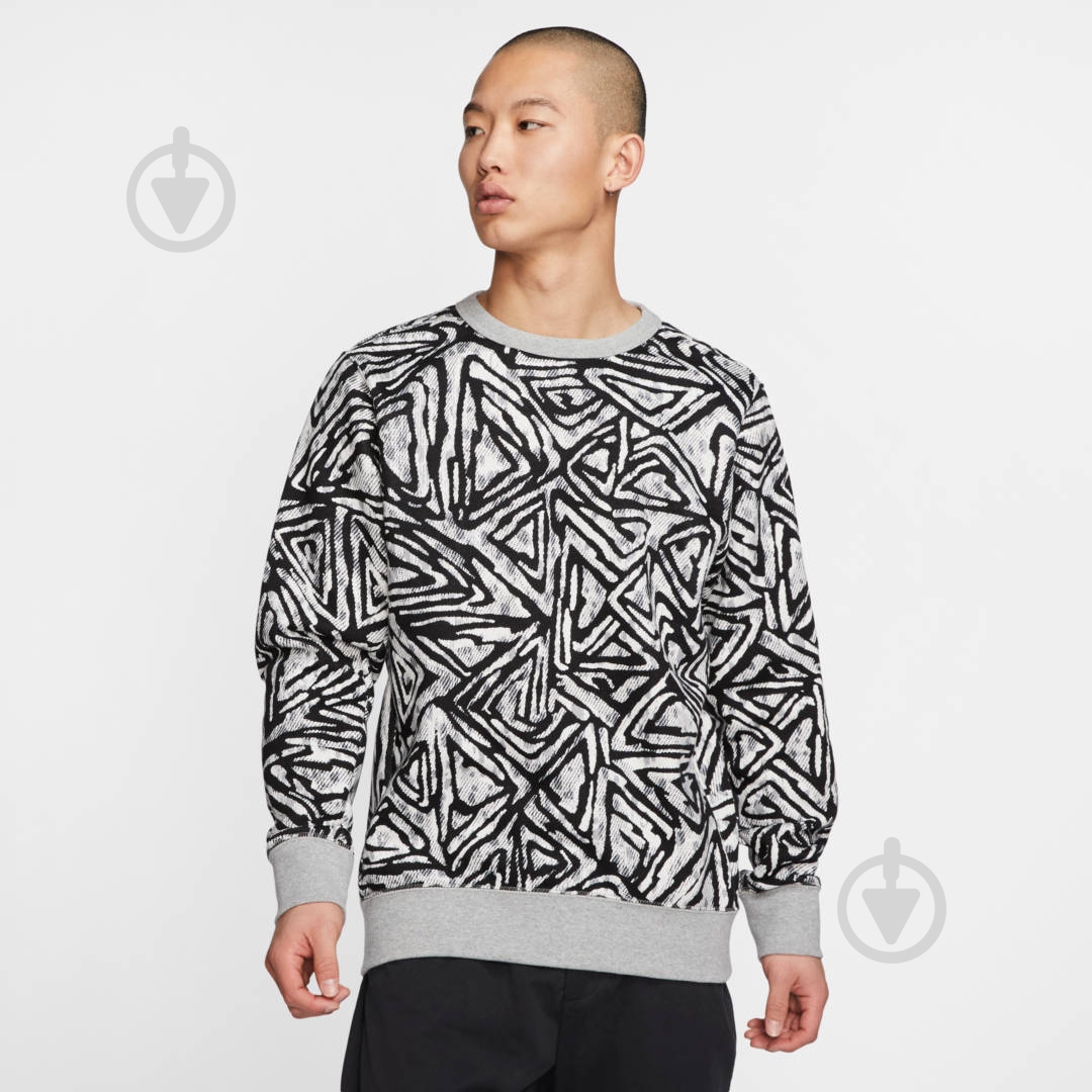 Світшот Nike M NK SB CREW AOP BV8348-010 р. XS чорний - фото 4
